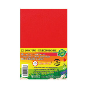 GOMA EVA ADHESIVA LISA 20X30CMX02MM 1 AMARILLO 1 ROJO 1 VERDE ATLANTIK